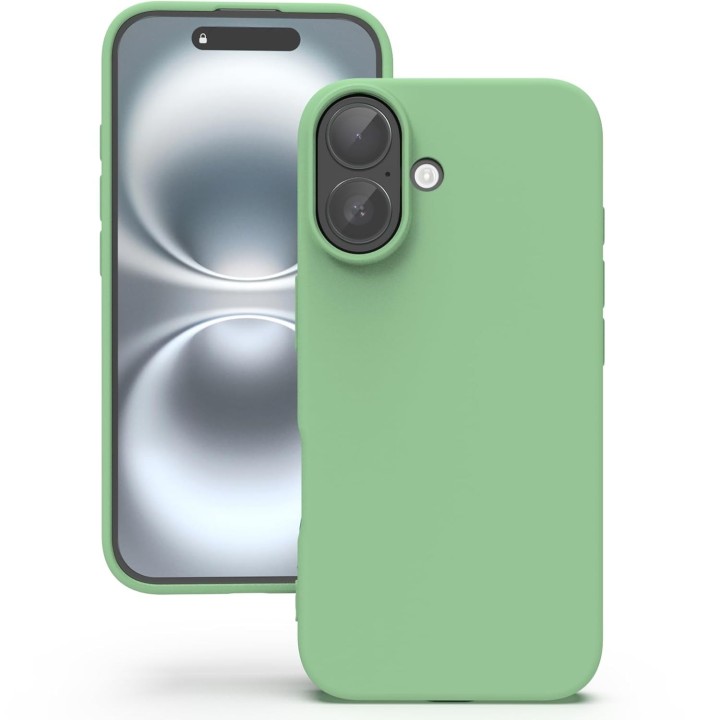 YATWIN Silicone Back Case for iPhone 16, Soft-Touch Phone Back Cover for Apple iPhone 16-Milk Tee, Light Brown