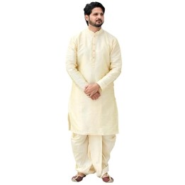 Men's Silk Dhoti Kurta Set Party