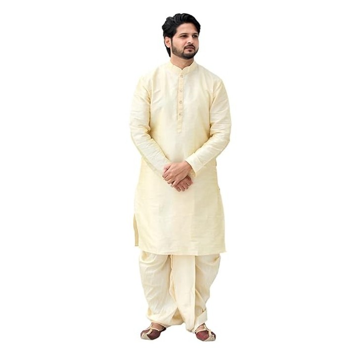 Men's Silk Dhoti Kurta Set Party