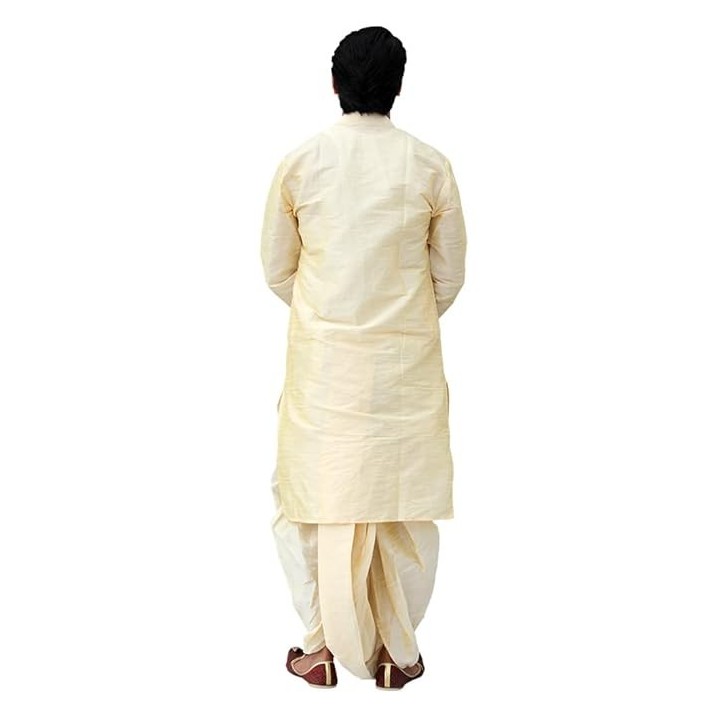Men's Silk Dhoti Kurta Set Party