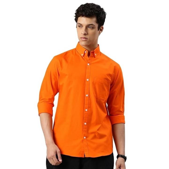 Men's Solid Cotton Formal Shirt