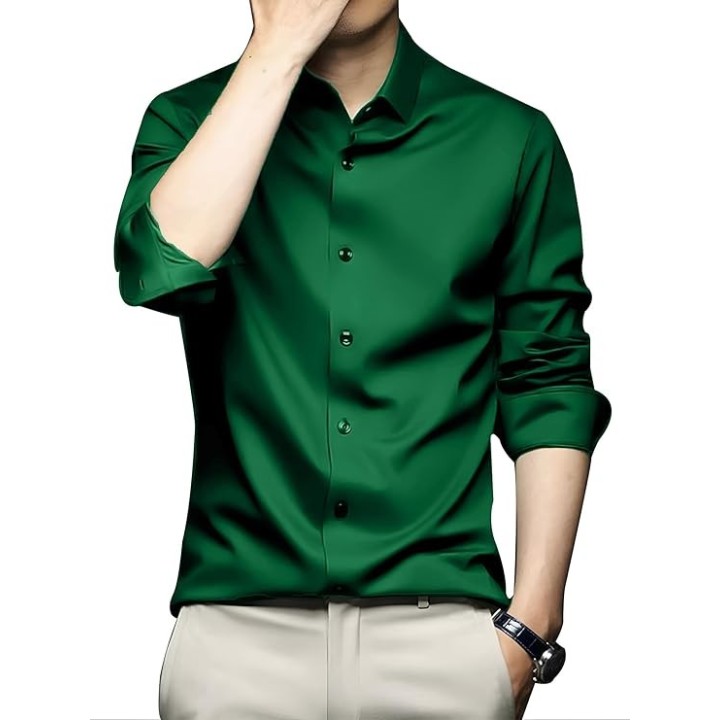 Men's Solid Cotton Formal Shirt