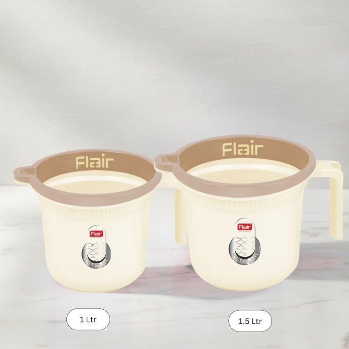 Flair Estella Plastic Bath Mug – Durable, Lightweight & Stylish – Ideal for Daily Use in Bathroom & Kitchen