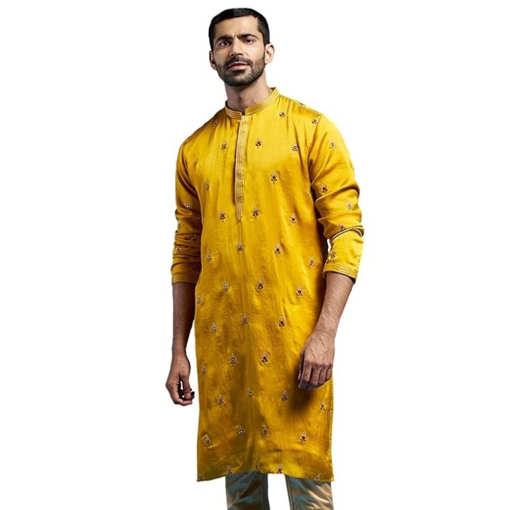 Visit the VASTRAMAY Store VM Mens Silk Blend Kurta