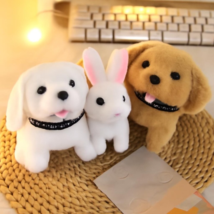 Interactive Hopping Walking Plush Toy Set