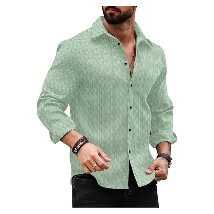 DEELMO Men's Regular Fit Button Down Dress Shirts