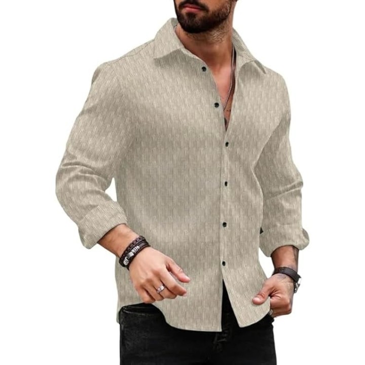 DEELMO Men's Regular Fit Button Down Dress Shirts