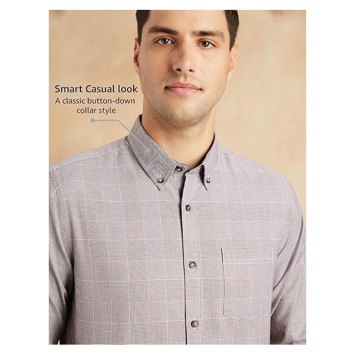 Symbol Premium Men's Stylish Checkered Casual Shirt - Regular Fit | Full Sleeve | Pure Cotton