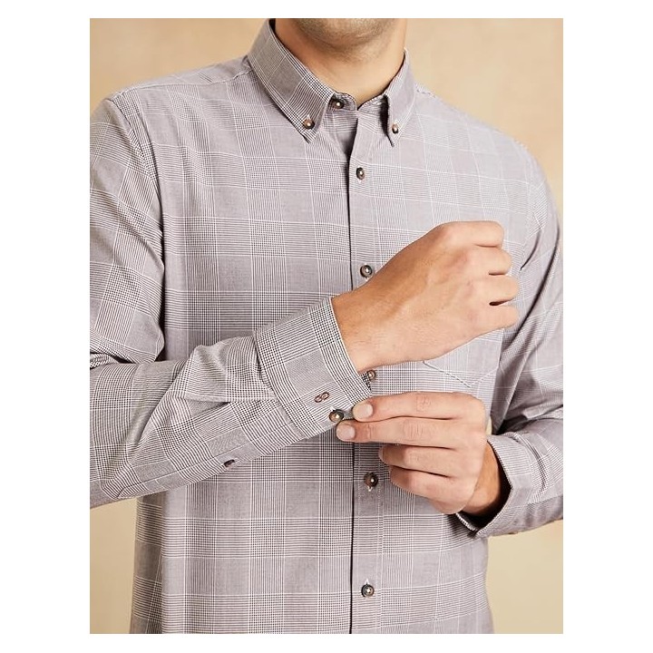Symbol Premium Men's Stylish Checkered Casual Shirt - Regular Fit | Full Sleeve | Pure Cotton