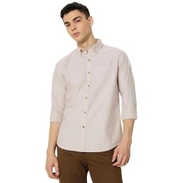 Symbol Premium Men Stylish Solid All Day Fresh Buttondown Casual Shirt - Regular Fit | Plain | Full Sleeve