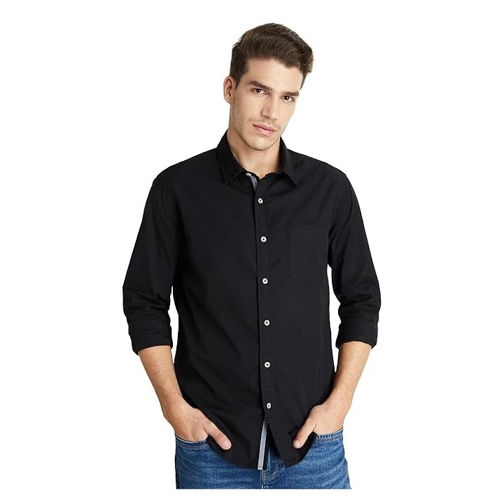 Symbol Premium Men's Casual Cotton Poplin Shirt (Regular Fit)