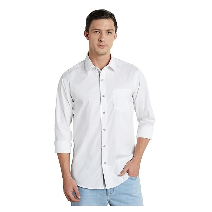 Symbol Premium Men's Casual Cotton Poplin Shirt (Regular Fit)