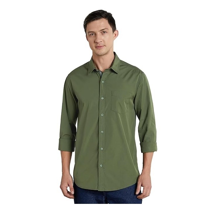 Symbol Premium Men's Casual Cotton Poplin Shirt (Regular Fit)