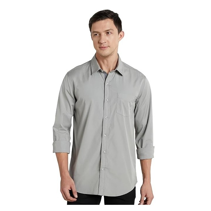 Symbol Premium Men's Casual Cotton Poplin Shirt (Regular Fit)