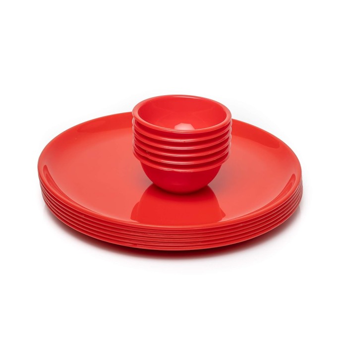 Round Colorful Set of Dinner Plates For Test