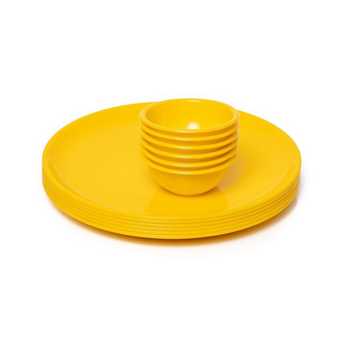 Round Colorful Set of Dinner Plates For Test